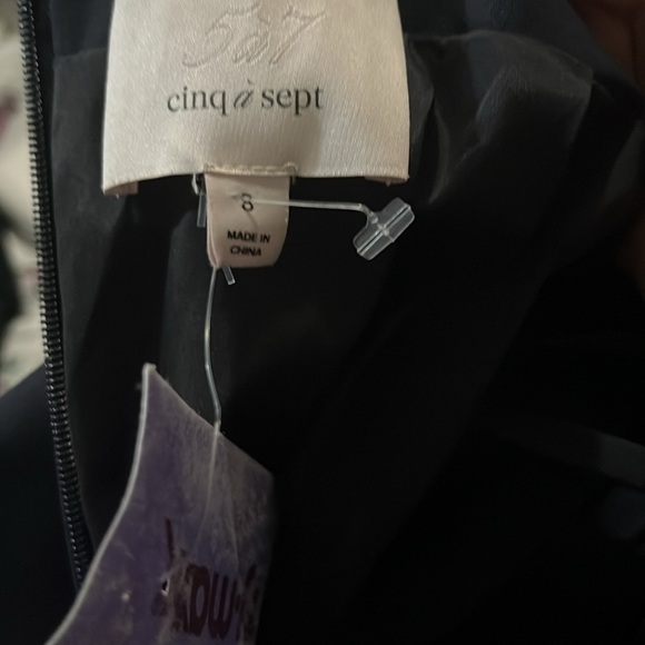 Cinq a Sept navy cut out Dress with Spaghetti Straps and open back 8 nwt Judy - Picture 7 of 8